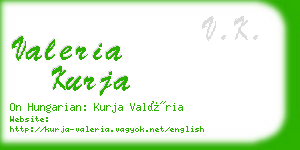 valeria kurja business card